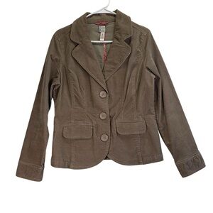 Women’s Bass Brown Corduroy Button Up Jacket. Size M